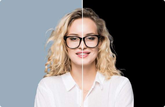 Add black background to photo