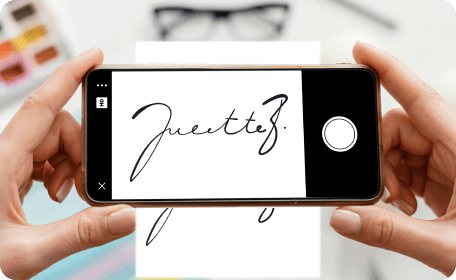 Photograph the handwritten signature