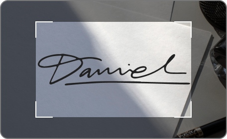 Take photo of your autograph