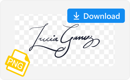 Download transparent signature