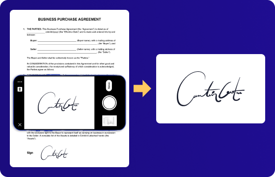 Scan the signature