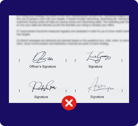 Multiple signatures
