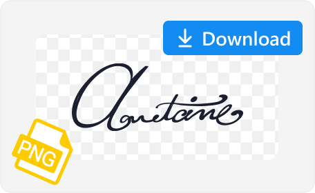 Download transparent signature