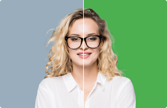 Add Green Background to photo online