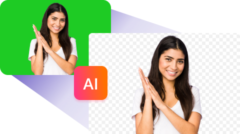 Remove green screen from image