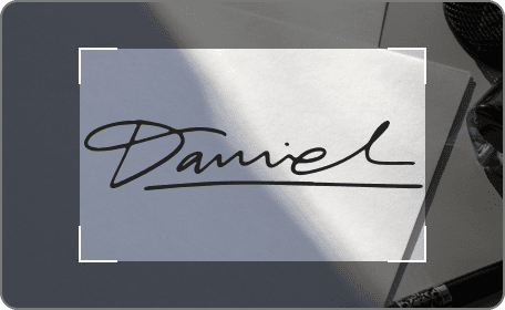 Snap a picture of your signature