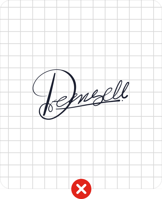  Signature over lines