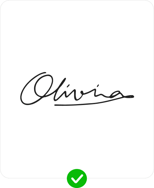 Signature on a clean background