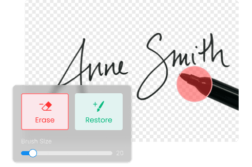 Refine your signature cutout