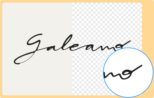 Make signature transparent